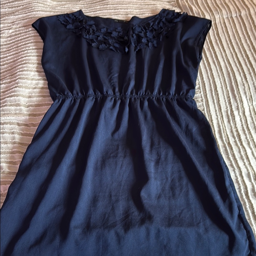 One Clothing Blue Ruched Embellished Mini Dress